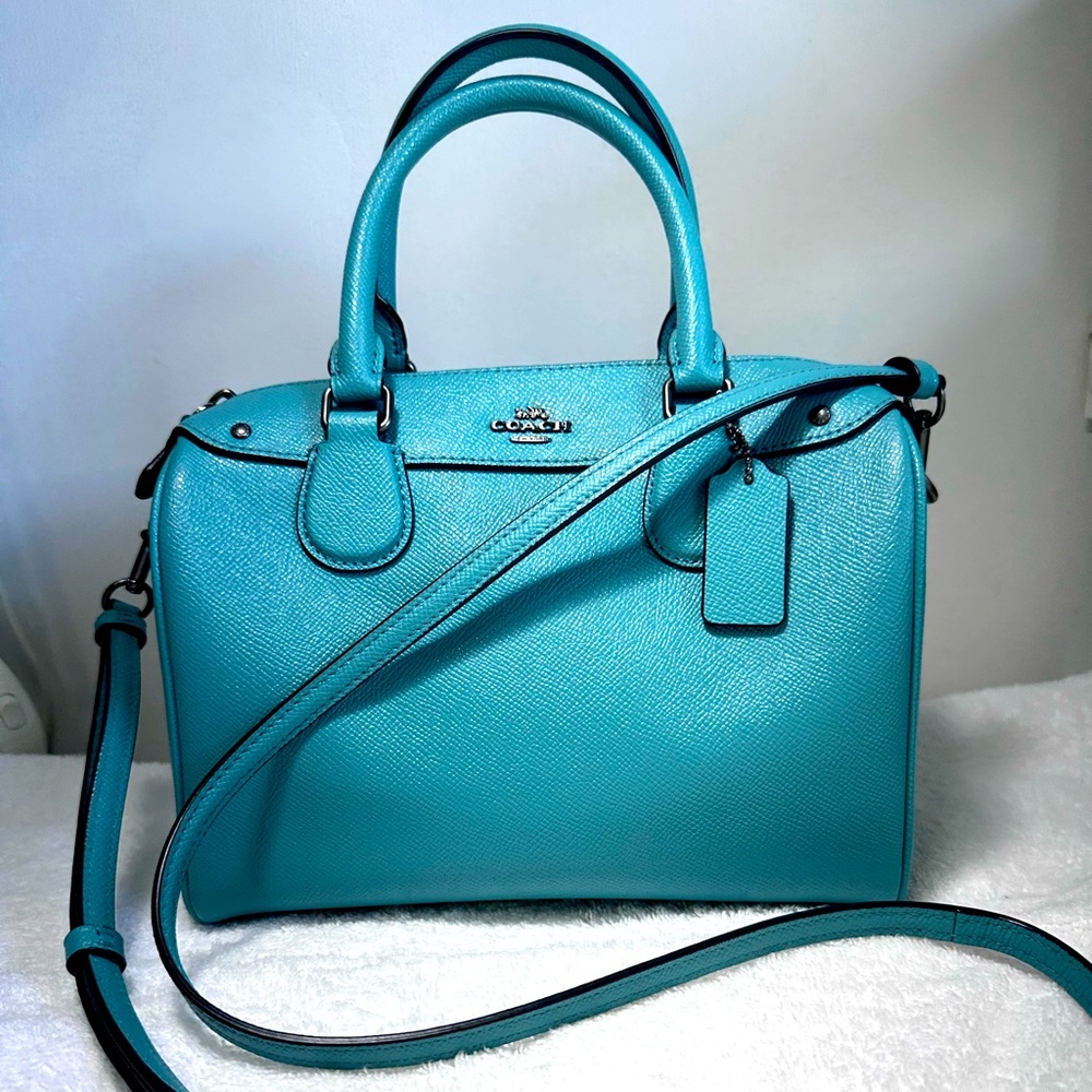 Coach mini Bennet in cross grain leather satchel bag